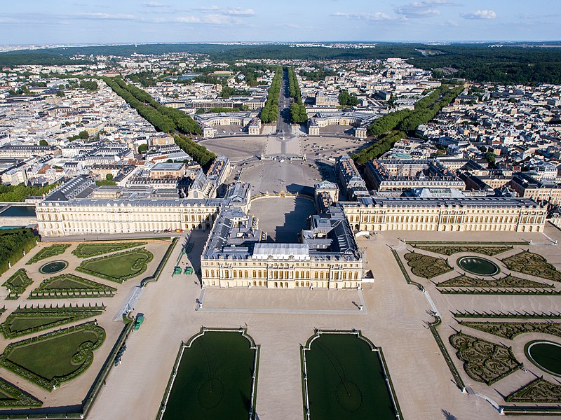 Aerial view of the Palace of Versailles