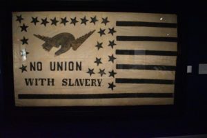 1860s: Abolitionist flag with black and white stripes; only 23 stars because the Confederate states were excluded