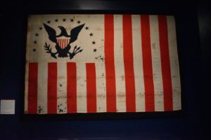 1890s: The flag of the Revenue Marines (now called the Coast Guard), founded by Secretary of the Treasury Alexander Hamilton in 1790