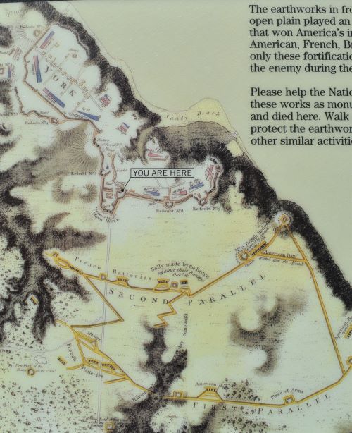 yorktown battlefield tour map