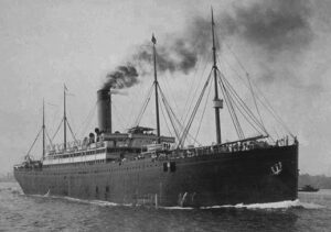 RMS Republic, launched c. 1903, sank in a 1909 collision with another steamer (public domain image)