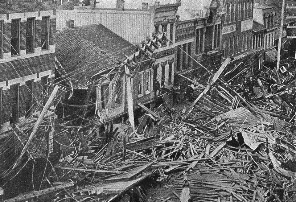 Main Street of Johnstown after the flood.