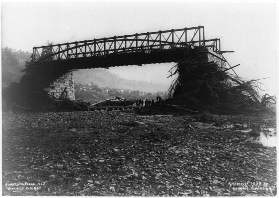 Viaduct ruins in Johnstown.